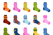 Colorful socks set vector