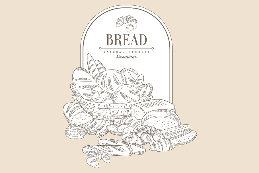 Bread Hand drawn Vector