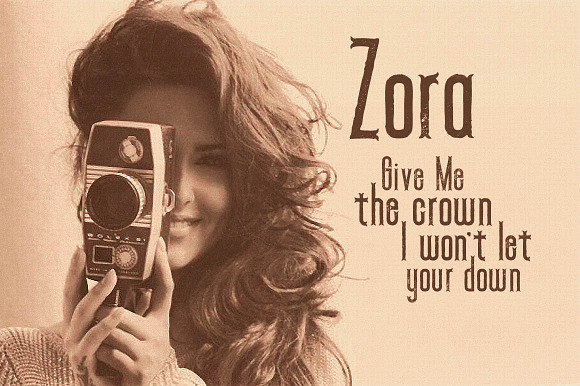 Zora - Vintage Display Font in Display Fonts - product preview 2