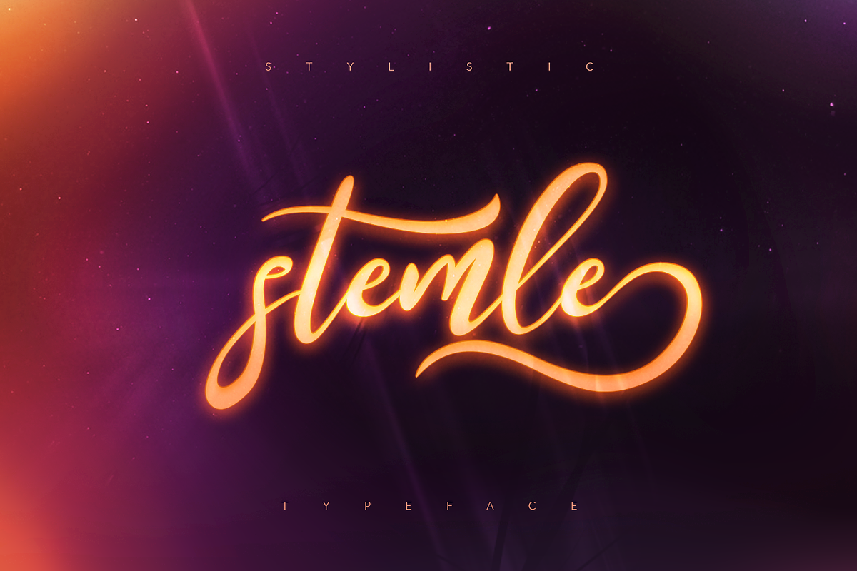 Stemle Stylistic Font in Script Fonts - product preview 8
