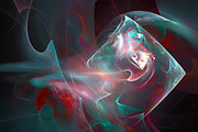 Colorful prism and smoke abstract 3d background