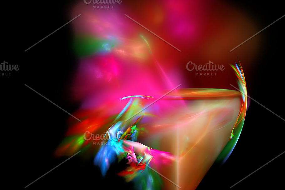 Colorful goblet or bowl abstract 3d background in Objects - product preview 8