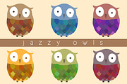 Hand Drawn Jazzy Owls Pack