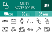 50 Men's Items Line Icons