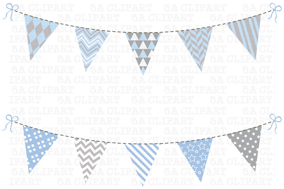Bunting Banner Clipart in Illustrations - product preview 8