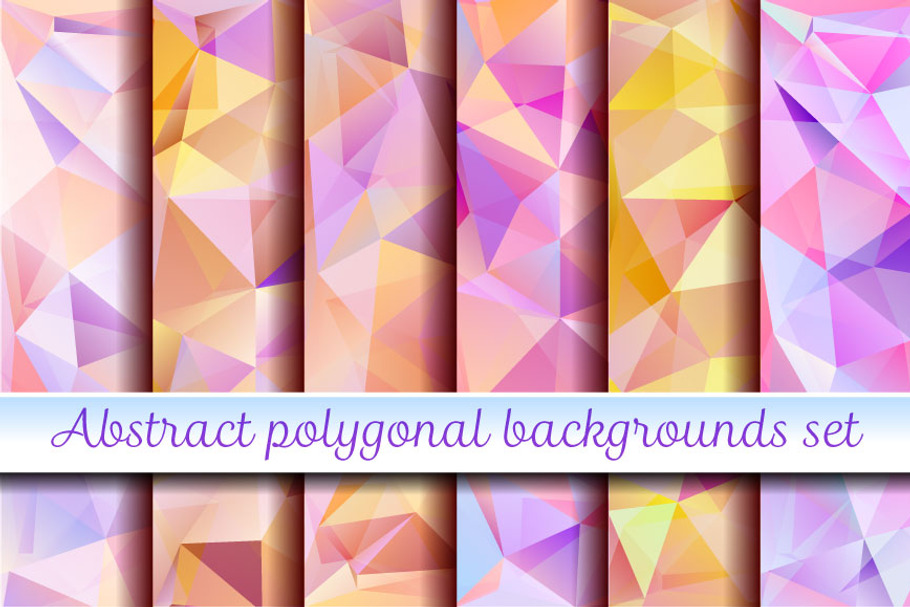 Abstract polygonal backgrounds set in Textures - product preview 8