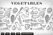 Vegetables Handdrawn Vector