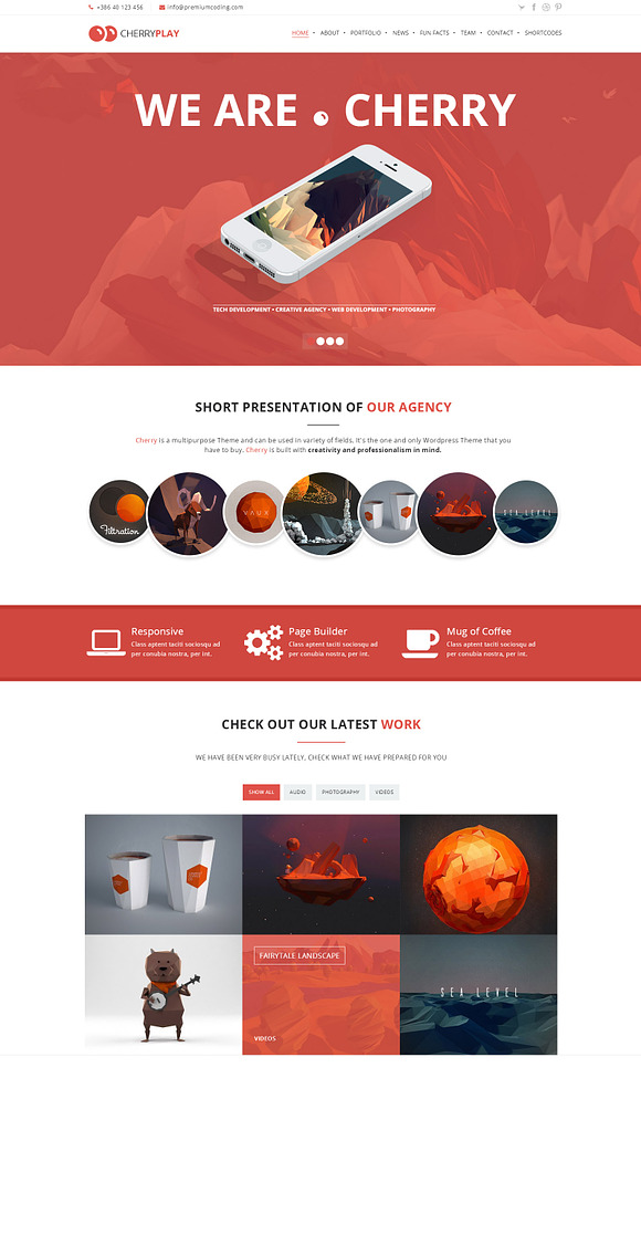 Cherry Multipurpose Wordpress Theme in WordPress Business Themes - product preview 2