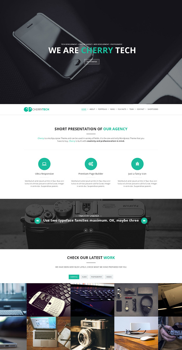 Cherry Multipurpose Wordpress Theme in WordPress Business Themes - product preview 3