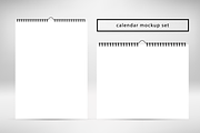 Calendar mockup. 2 white calendars.