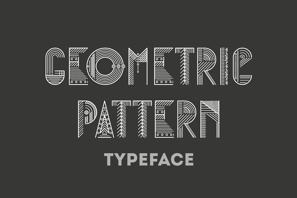 Geometric pattern typeface in Display Fonts - product preview 8