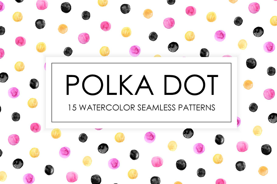 Watercolor Polka Dot SeamlessPattern in Patterns - product preview 8