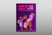 Holiday Cocktail Party Poster A4