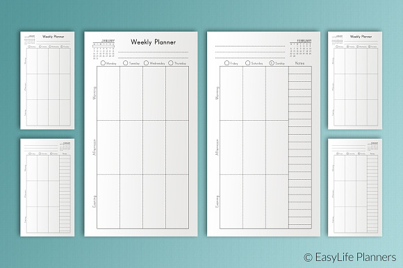 2017 Planner Personal Size Inserts in Stationery Templates - product preview 2