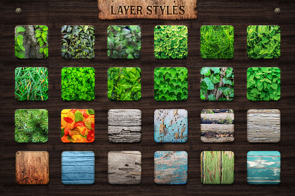 WOODY Texture Photoshop Styles KIT in Photoshop Layer Styles - product preview 3