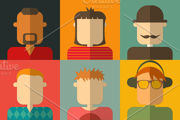 People Flat Icons in Illustrations - product preview 1