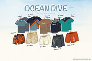 Men Ocean Dive Fashion Set