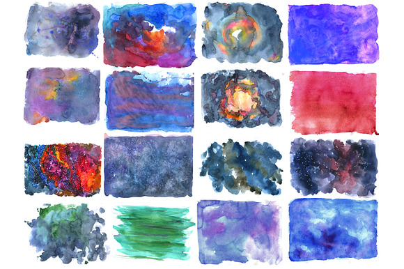 Dark and deep watercolor pattern set in Textures - product preview 2