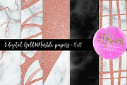 Rose Gold & Marble Digital Papers