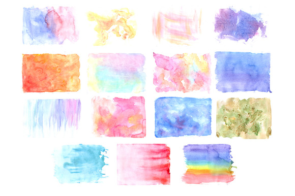 Light and soft watercolor textures in Textures - product preview 1