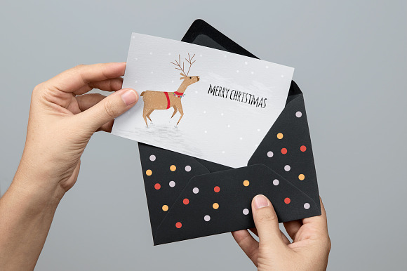 Christmas cards | vector & raster in Postcard Templates - product preview 7
