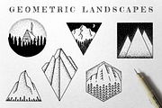 Geometric Landscape Illustrations