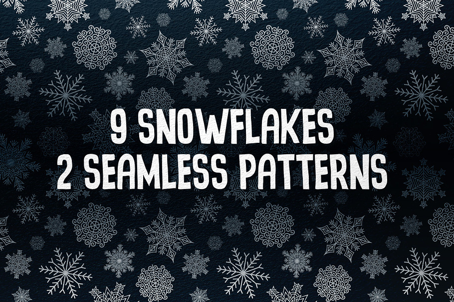 9 Snowflakes in Patterns - product preview 8