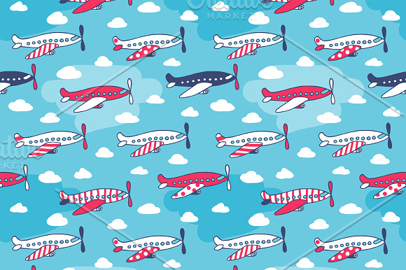 6 transport seamless pattern in Patterns - product preview 2