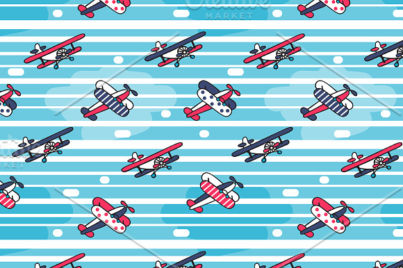 6 transport seamless pattern in Patterns - product preview 5