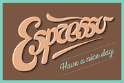 Hand drawn lettering Espresso