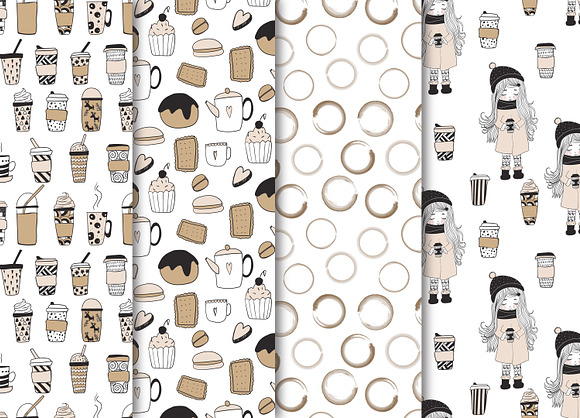Coffee doodle set in Illustrations - product preview 2
