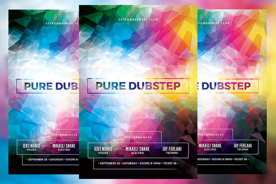 Pure Dubstep Club Flyer in Flyer Templates - product preview 8