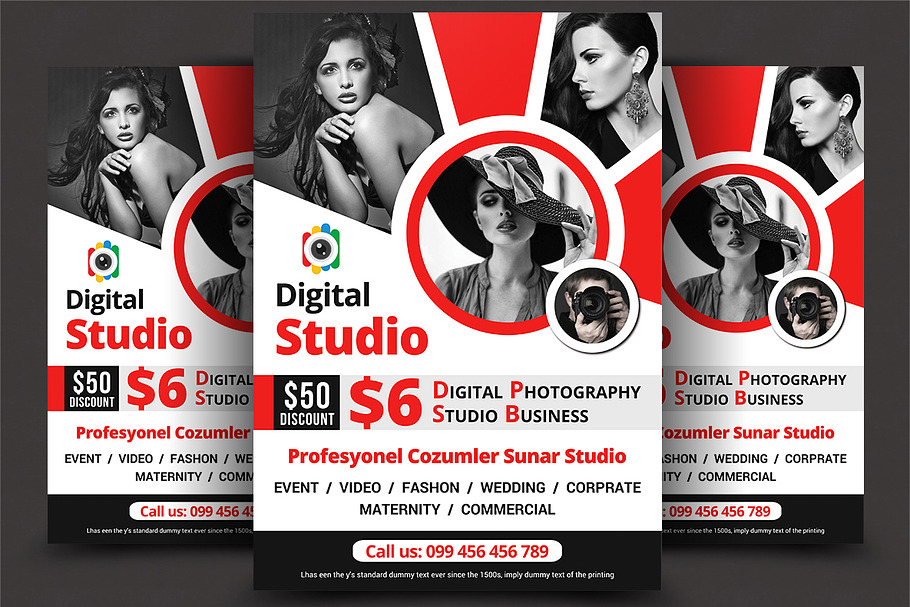 Photography Studio Flyer Templates in Flyer Templates - product preview 8