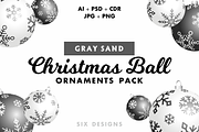 Christmas Ball Ornaments - Gray