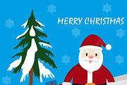 Simple Santa Claus with gifts 