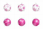 Christmas Ball Ornaments - Pink