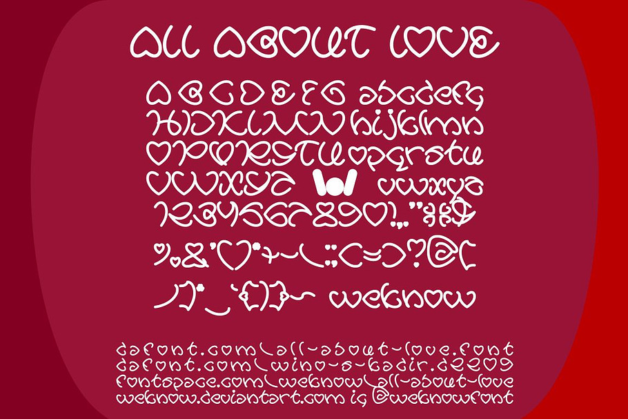all about love  in Display Fonts - product preview 8