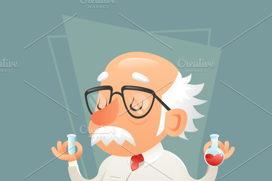 Old Scientist  in Illustrations - product preview 8