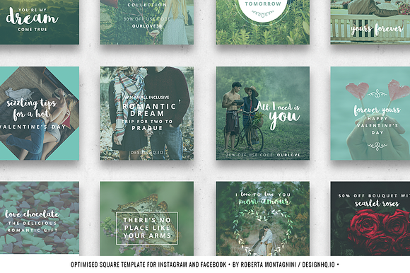 48 Social Media Templates - Romantic in Instagram Templates - product preview 2