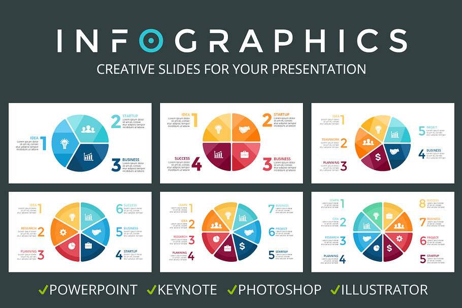 Circle Infographics in Keynote Templates - product preview 8