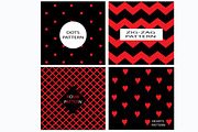 Patterns vector red and black