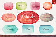 Handmade watercolor labels