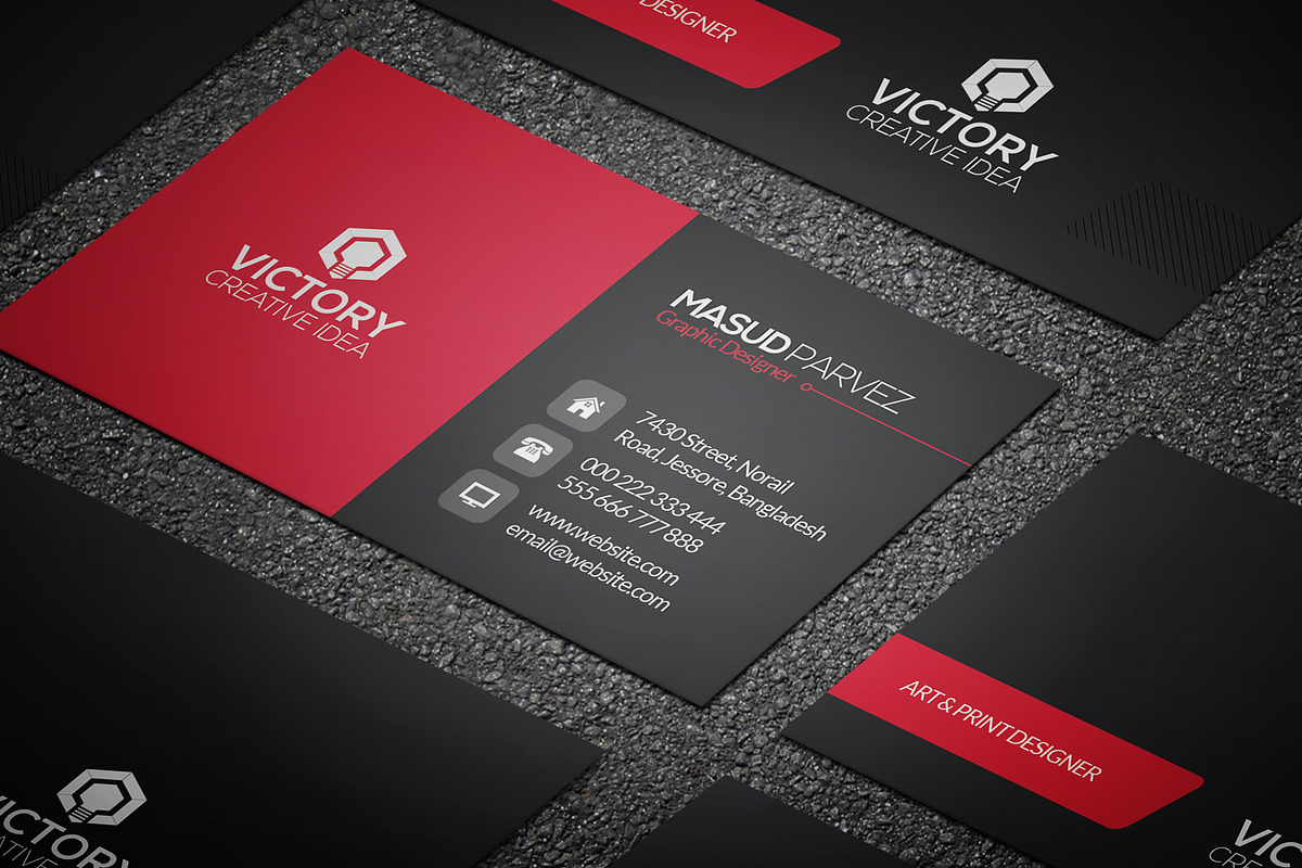 Aorza Corporate Business Card in Business Card Templates - product preview 8