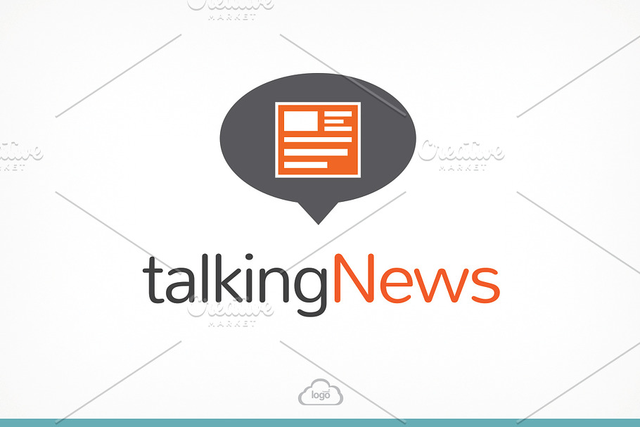 Talking News Logo Template