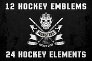 Hockey Logo on Dark