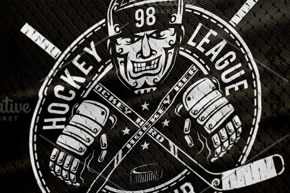 Hockey Logo on Dark in Logo Templates - product preview 3