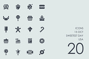 Sweetest day USA icons - 15 October