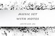 Music set with notes