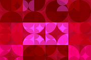 Red and Pink Circles Pattern