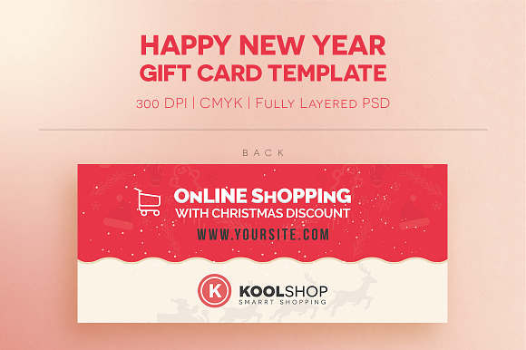 Merry Christmast Gift Card Templates in Postcard Templates - product preview 1